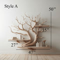Artistic Tree Branch Floating Shelf Driftwood Art Decor, solid wood, built to order
