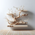 Tree Branch Shelf Live Edge Floating Driftwood Shelf, solid wood, built to order