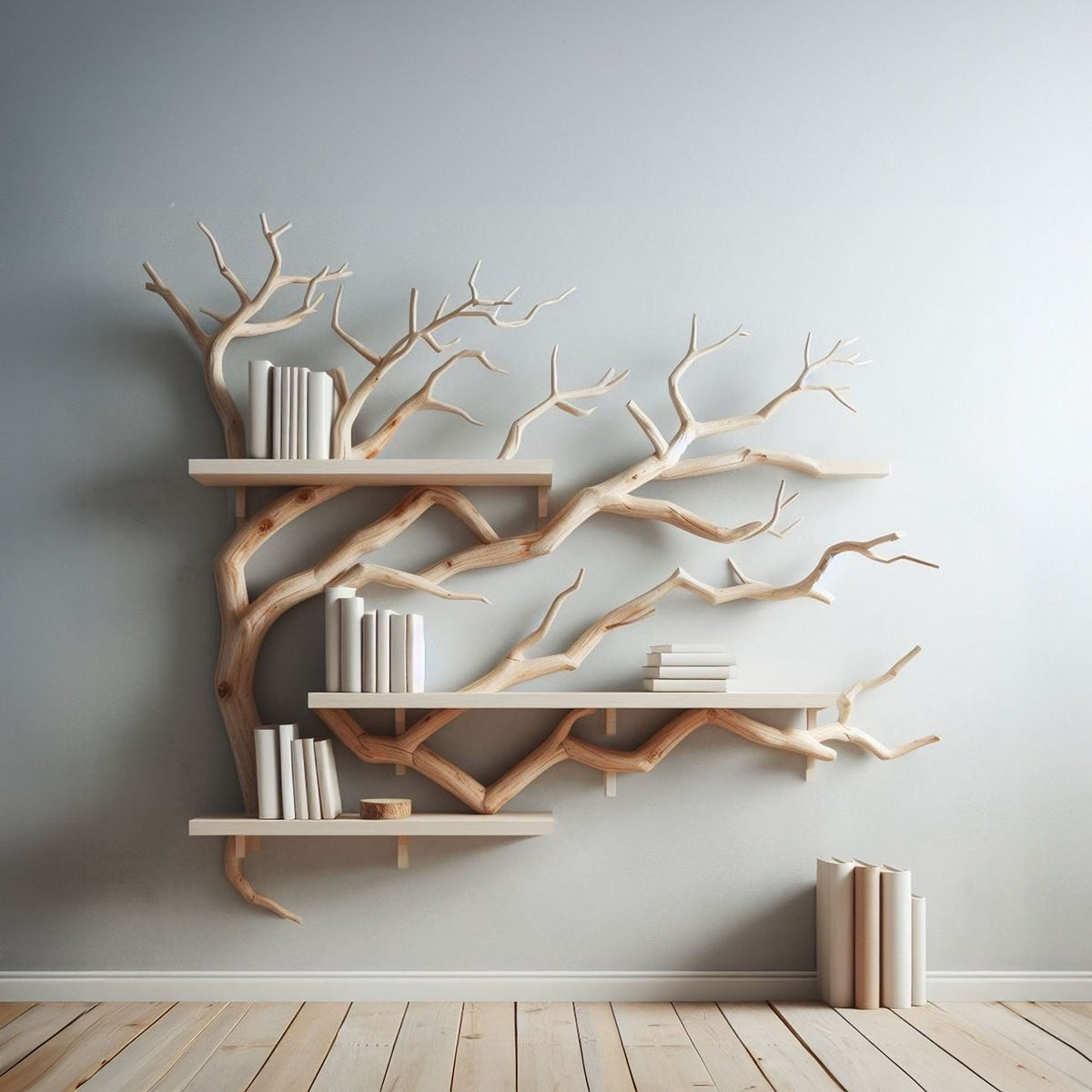 Tree Branch Shelves Driftwood Wall Mounted Floating Shelf, solid wood, built to order