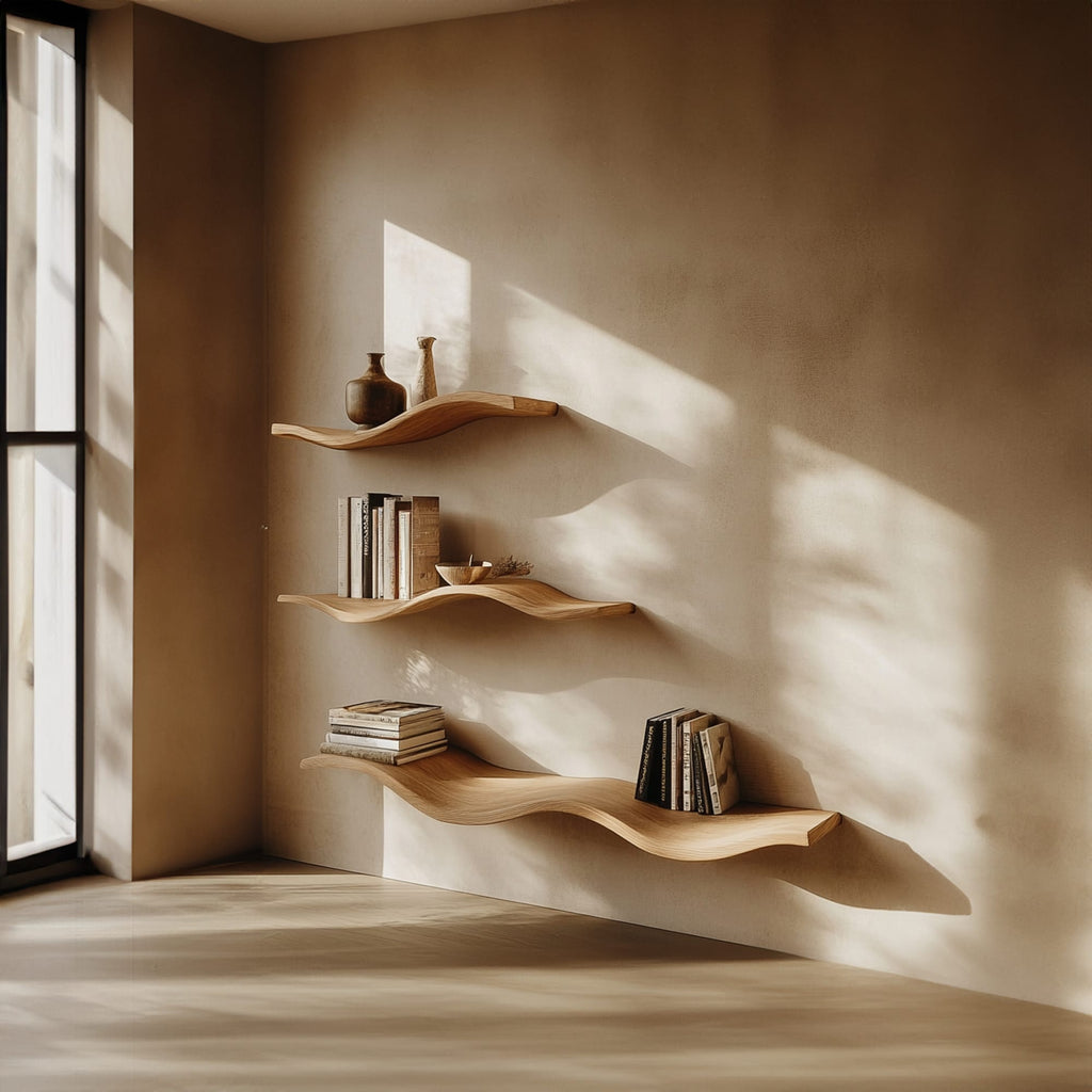 Custom Wood Floating Shelves Living Room New Year Home Decor, solid wood, built to order