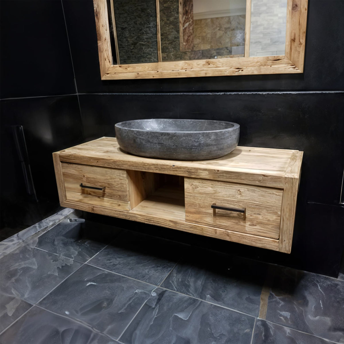 Reclaimed Wood Bathroom Vanity, solid wood, built to order