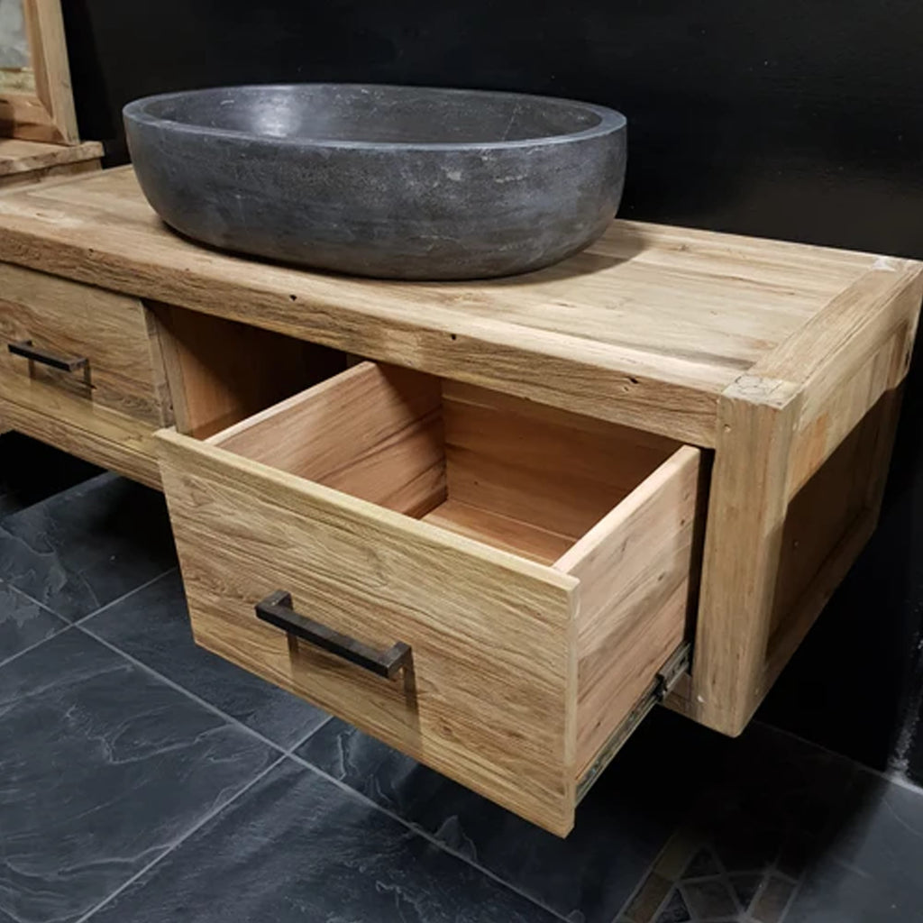 Reclaimed Wood Bathroom Vanity, solid wood, built to order