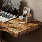 Farmhouse Floating Desk, solid wood, built to order