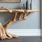 Live Edge Console Table Handcraft, solid wood, built to order