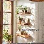 Live Edge Mounted Storage Floating Shelf