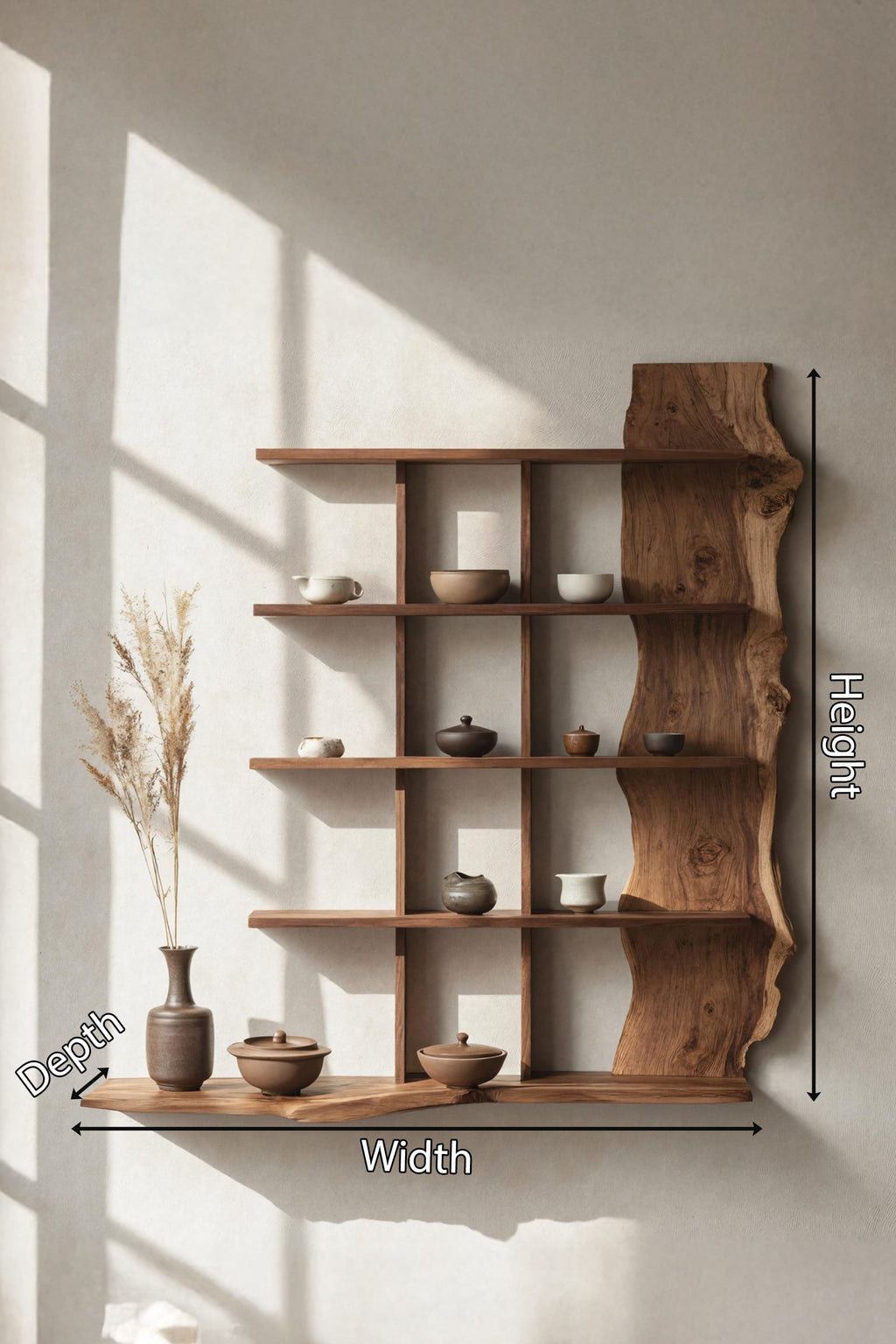 Live Edge Solid Floating Shelf