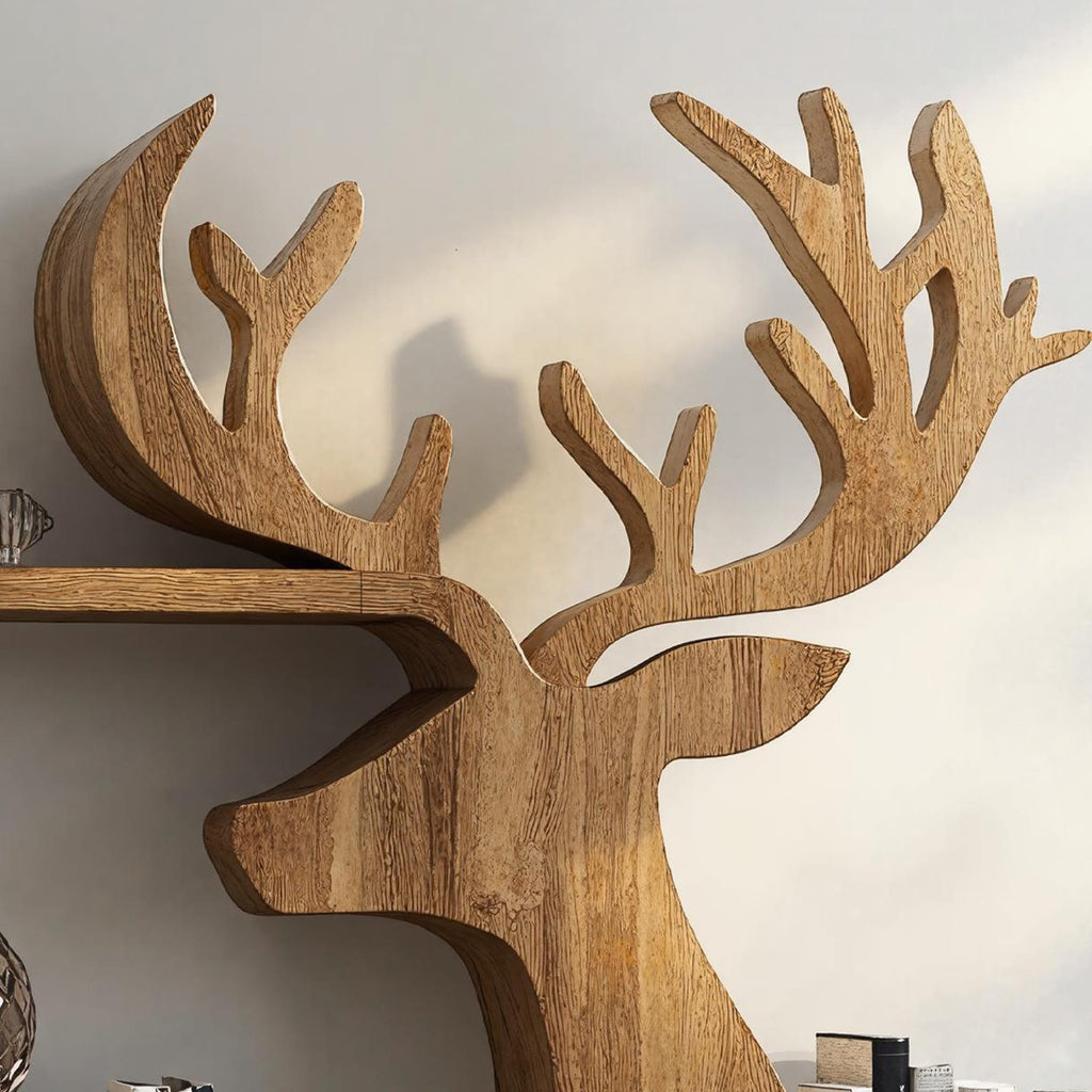 Decorative Wooden Deer Shelf, solid wood, built to order