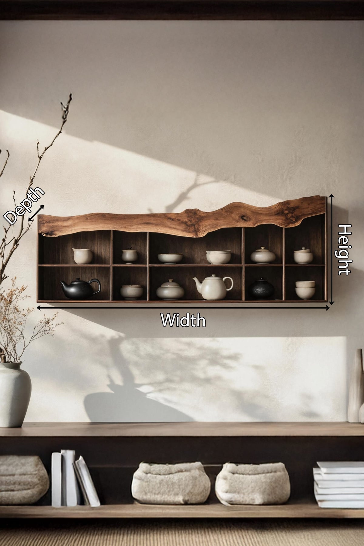 Mid Century Modern Floating Shelf
