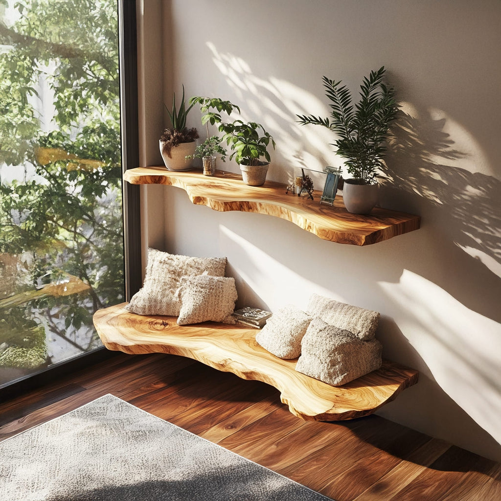 Decorative Floating Shelves Handmade Decor Home Gift, solid wood, built to order