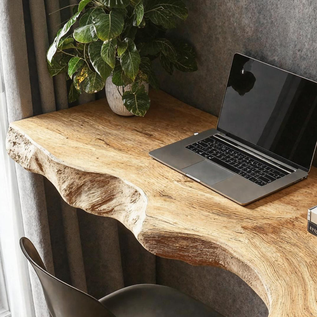 Vintage Wooden Floating Table for Aesthetic Furniture Display, solid wood, built to order