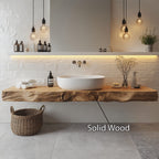 Handcrafted Live Edge Bathroom Vanity for Design, solid wood, built to order