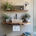Handcrafted Live Edge Vanity, solid wood, built to order