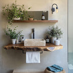 Handcrafted Live Edge Vanity, solid wood, built to order