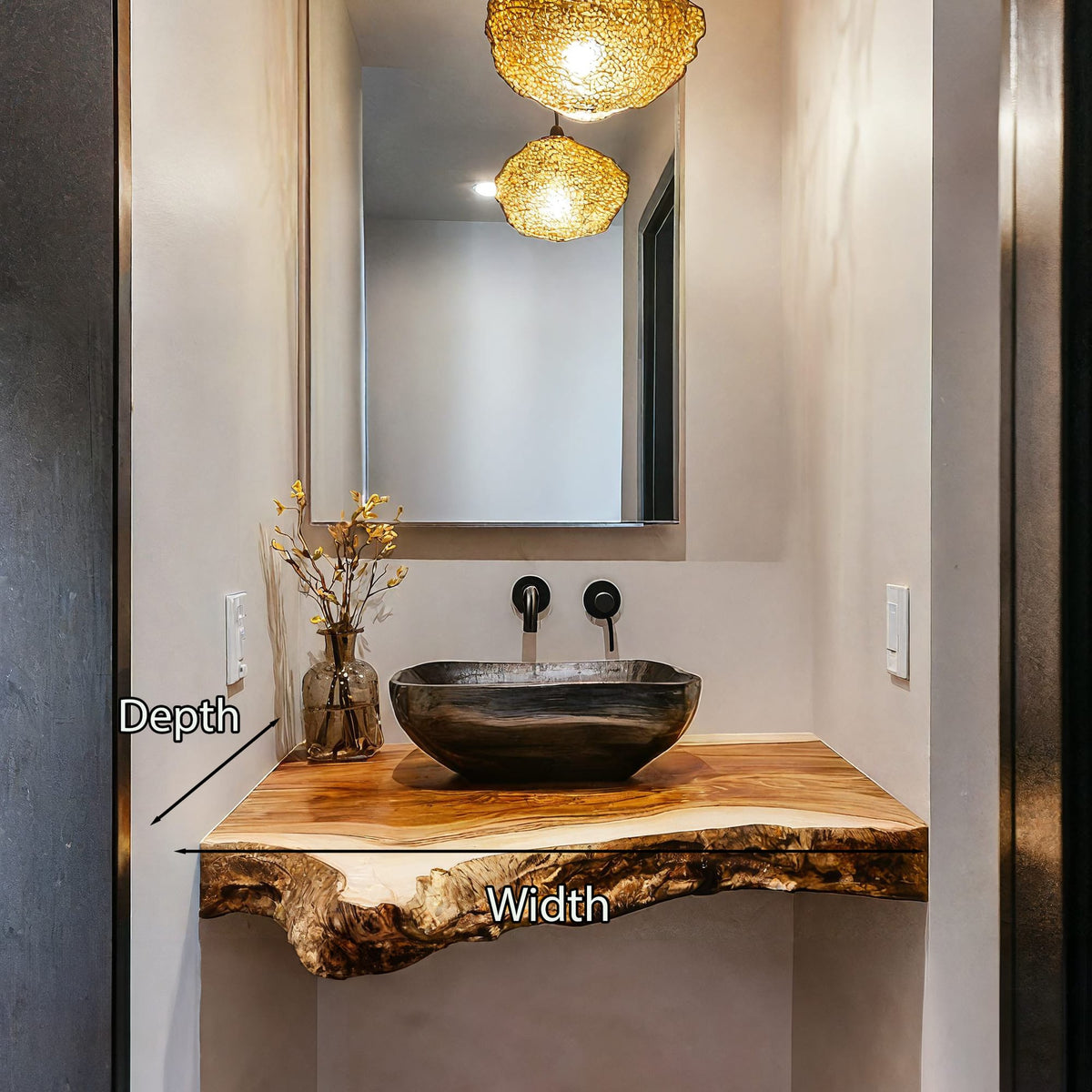 Farmhouse Vanity Bathroom Decor Ideas, solid wood, built to order
