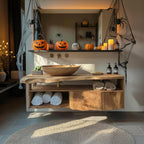 Live Edge Floating Bath Shelf