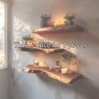 Live Edge Book Wall Shelf
