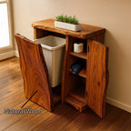 Handcrafted Tilt Out Trash Bin Cabinet, solid wood, built to order