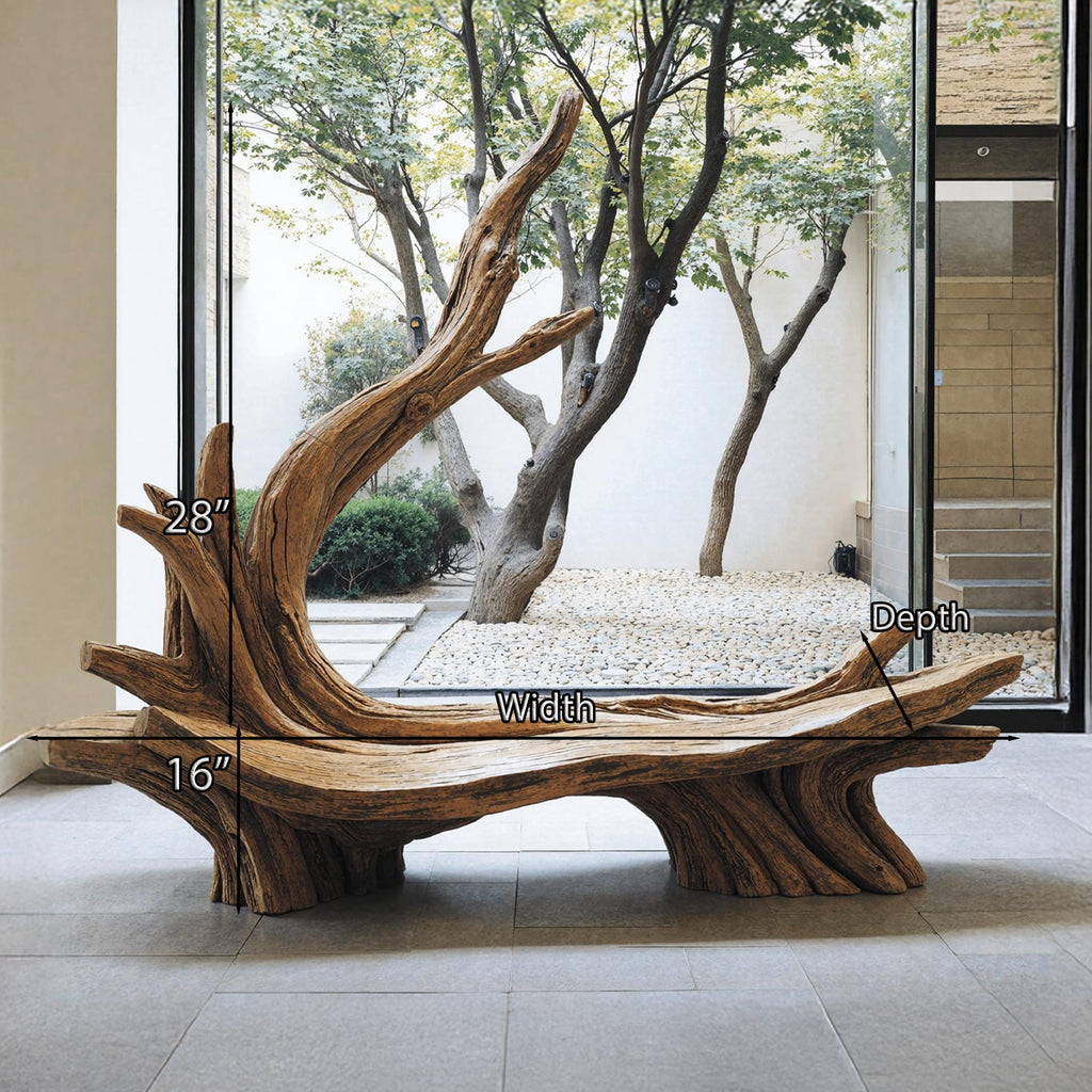 Handcrafted Live Edge Bench, solid wood, built to order