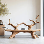 Mid Century Live Edge Bench, solid wood, built to order