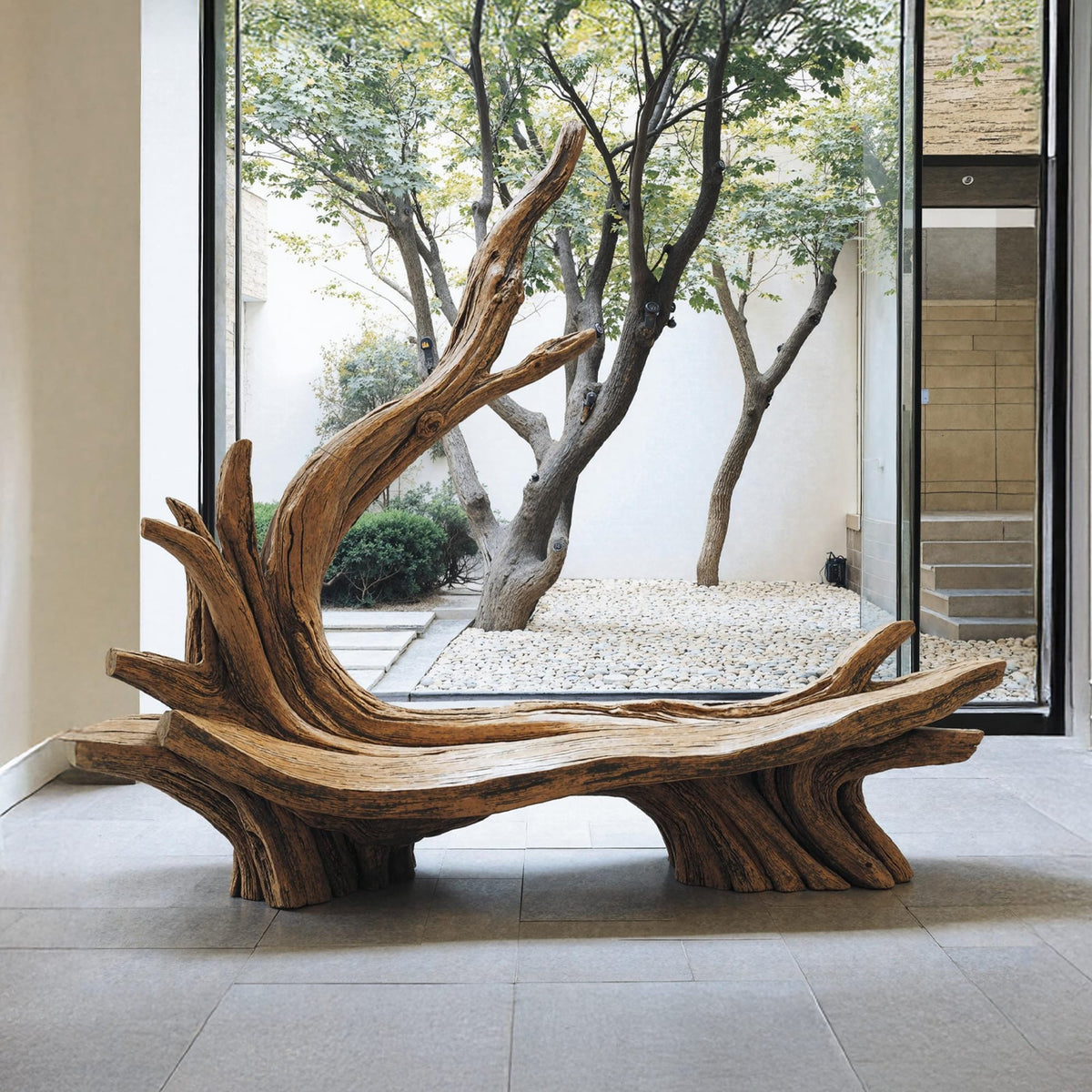 Handcrafted Live Edge Bench, solid wood, built to order