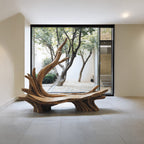 Handcrafted Live Edge Bench, solid wood, built to order