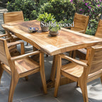 Family Dining Set Garden Dining Table Handcrafted Decor Garden Gift, solid wood, built to order