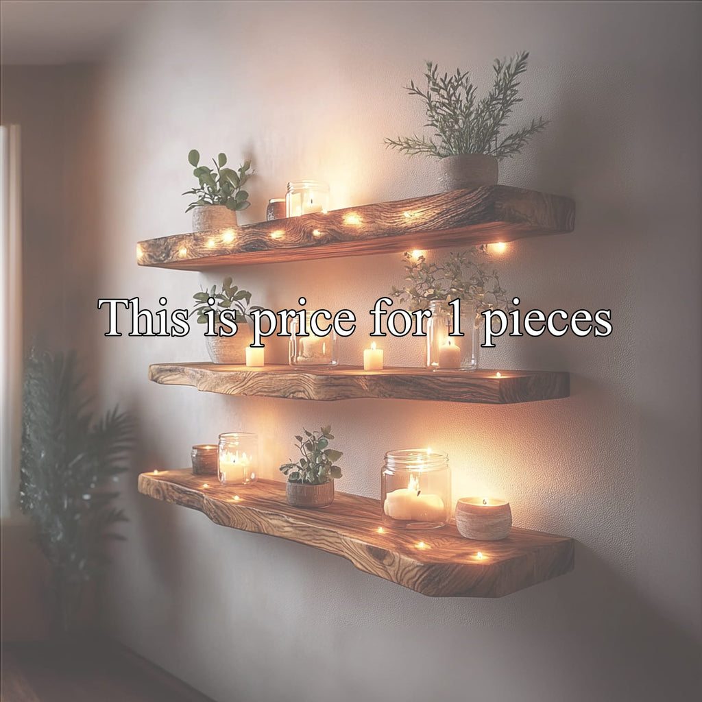 Warm Minimal Floating Shelf