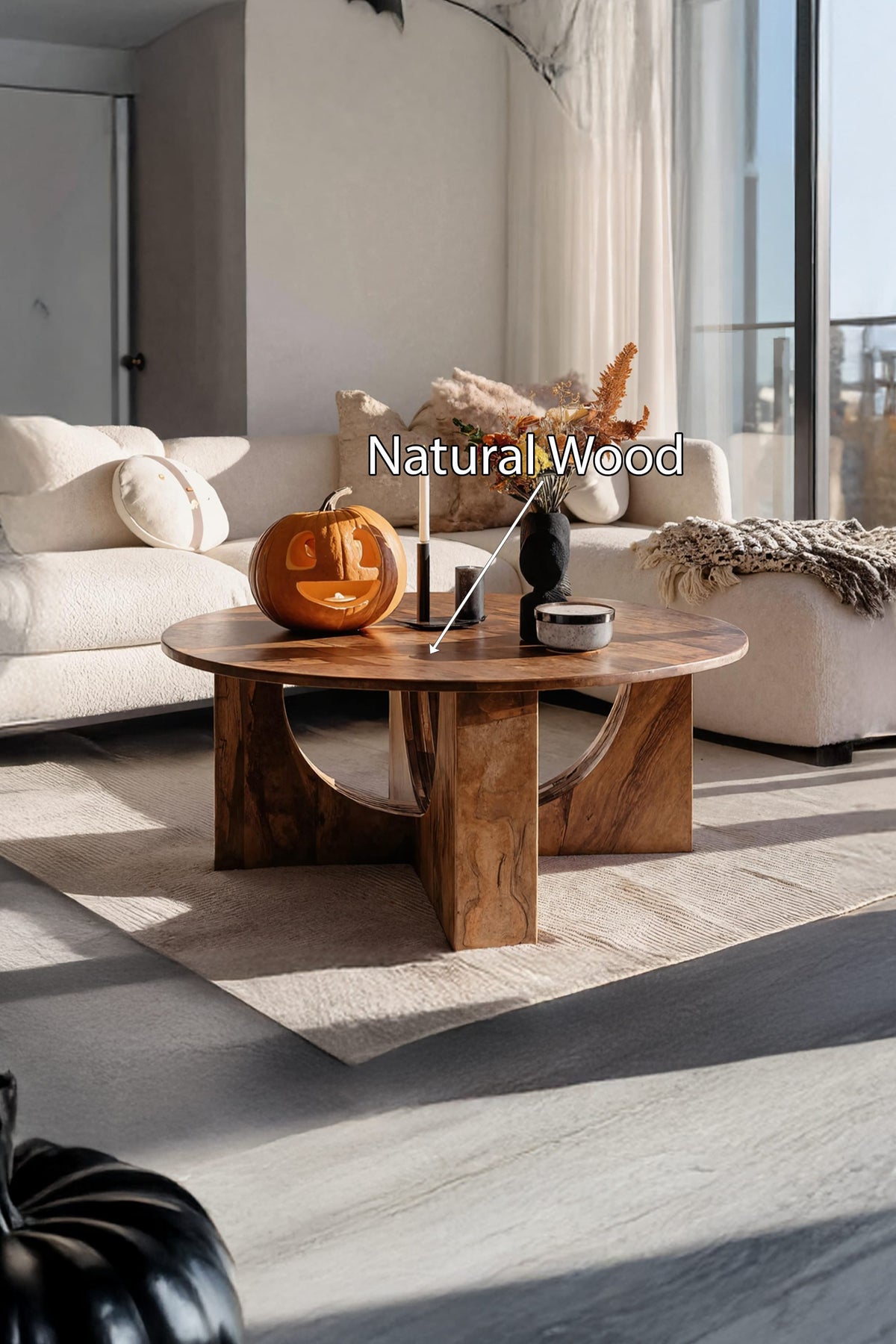 Mid Century Solid Centerpiece Coffee Table