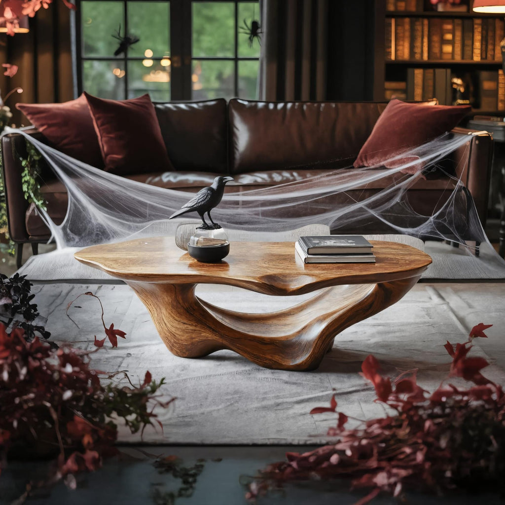 Live Edge Solid Slab Coffee Table