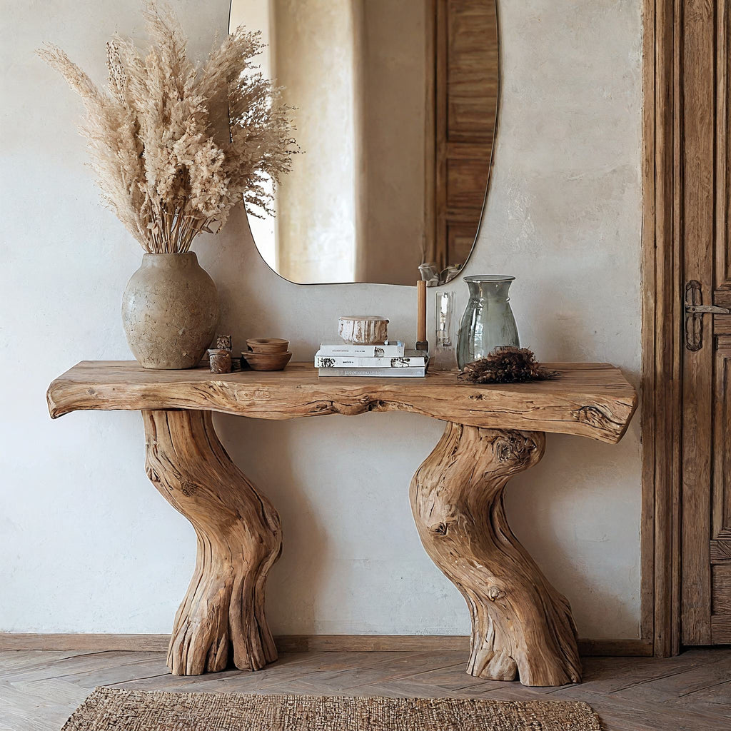 Reclaimed Wood Entry Console Table, solid wood, built to order