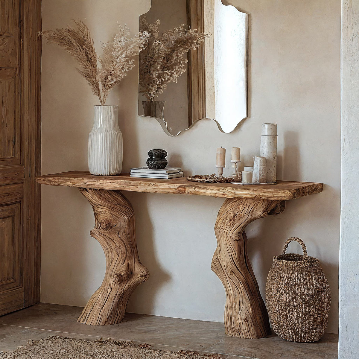 Handcrafted Entry Console Table, solid wood, built to order