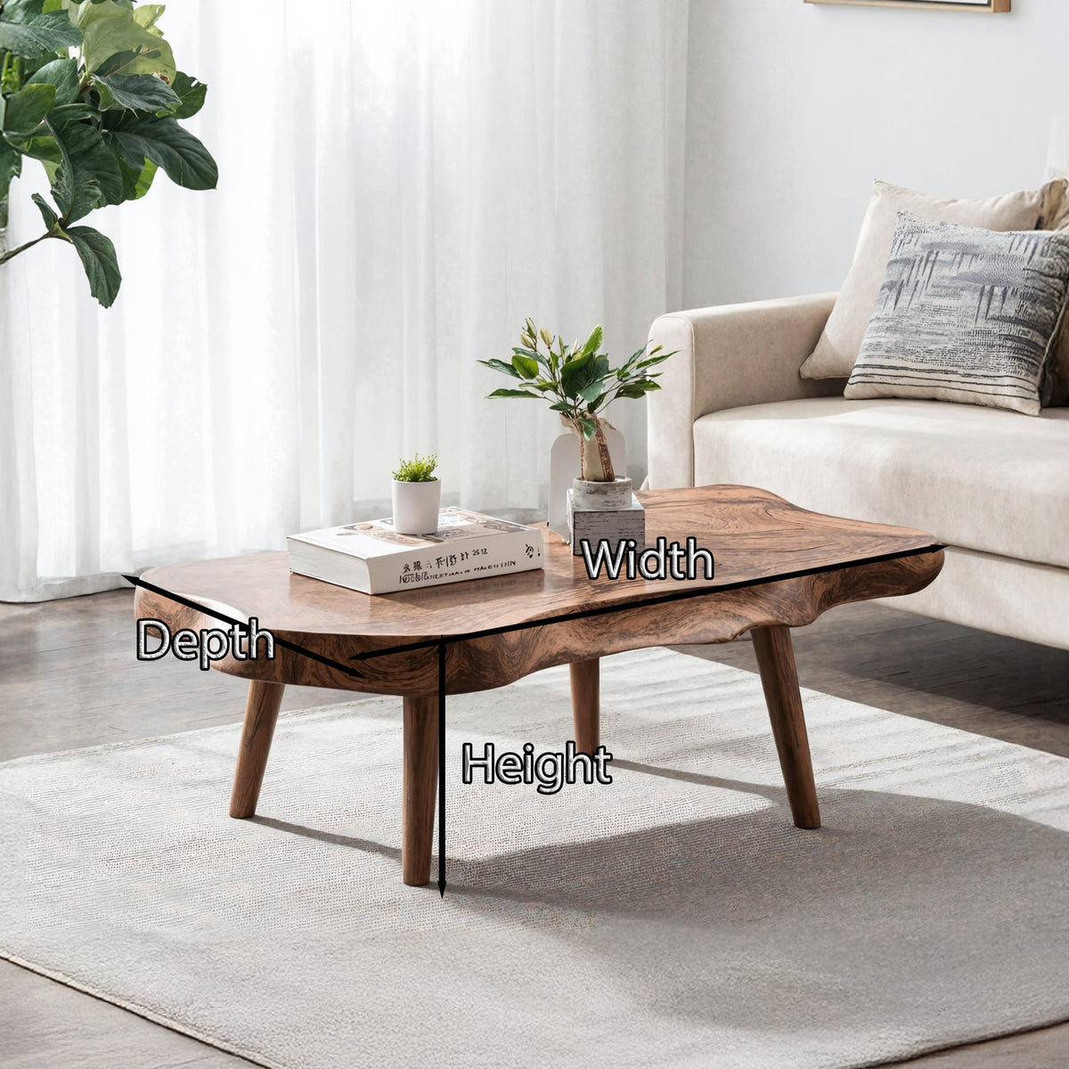 Mid Century Solid Coffee Table, solid wood, built to order