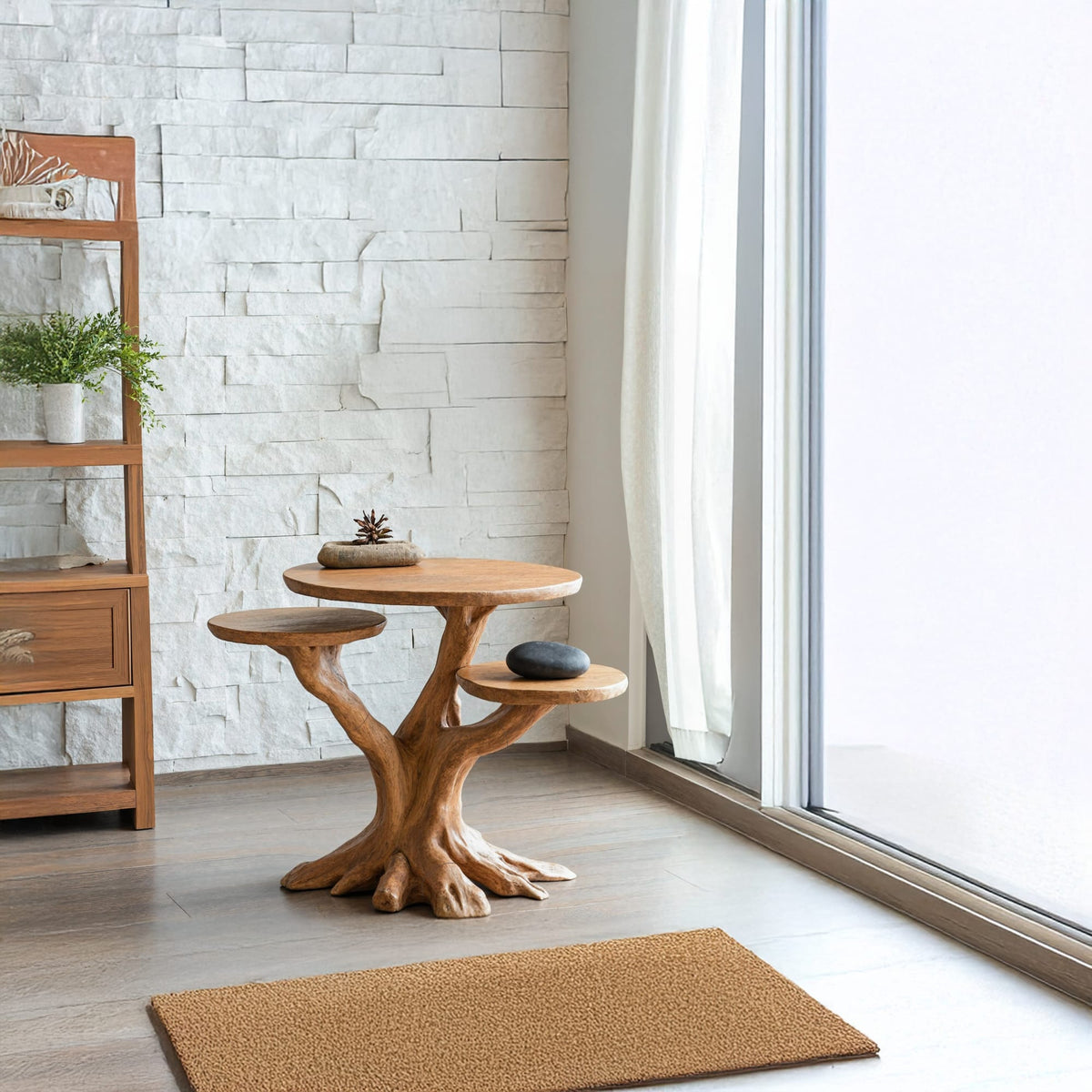 Farmhouse Live Edge End Table Living Room Decor, solid wood, built to order