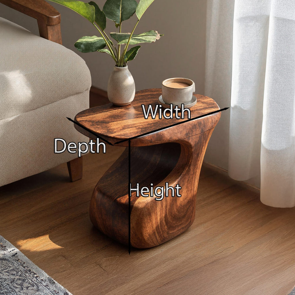 Mid Century Wooden End Table, solid wood, built to order