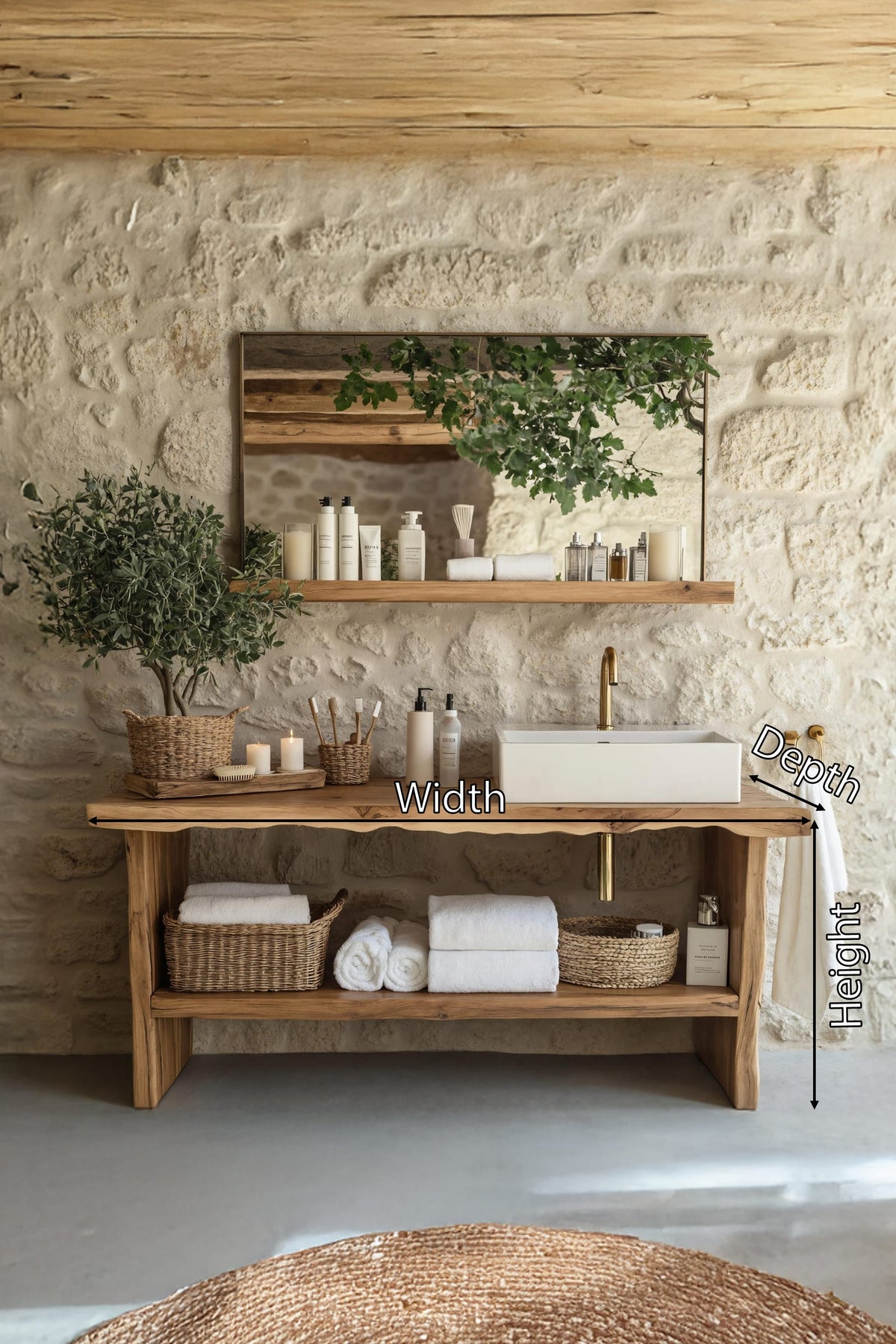 Live Edge Bathroom Organic Vanity