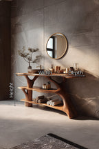 Live Edge Solid Trunk Vanity