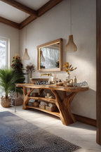Farmhouse Bathroom Vanity, solid wood, built to order