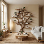 Tree Branch Bookshelf Decor Solid Carving, solid wood, built to order