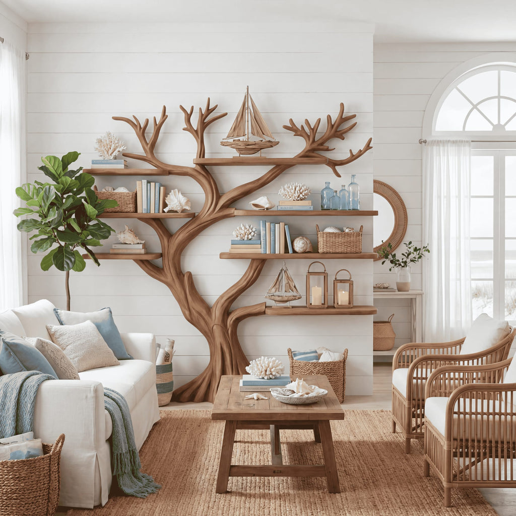 Bookcase Entryway Tree Bookshelf