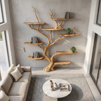 Wall Mounted Tree Shelf Natural Gift, solid wood, built to order