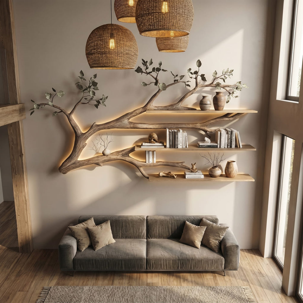 Tree Branch Floating Shelf