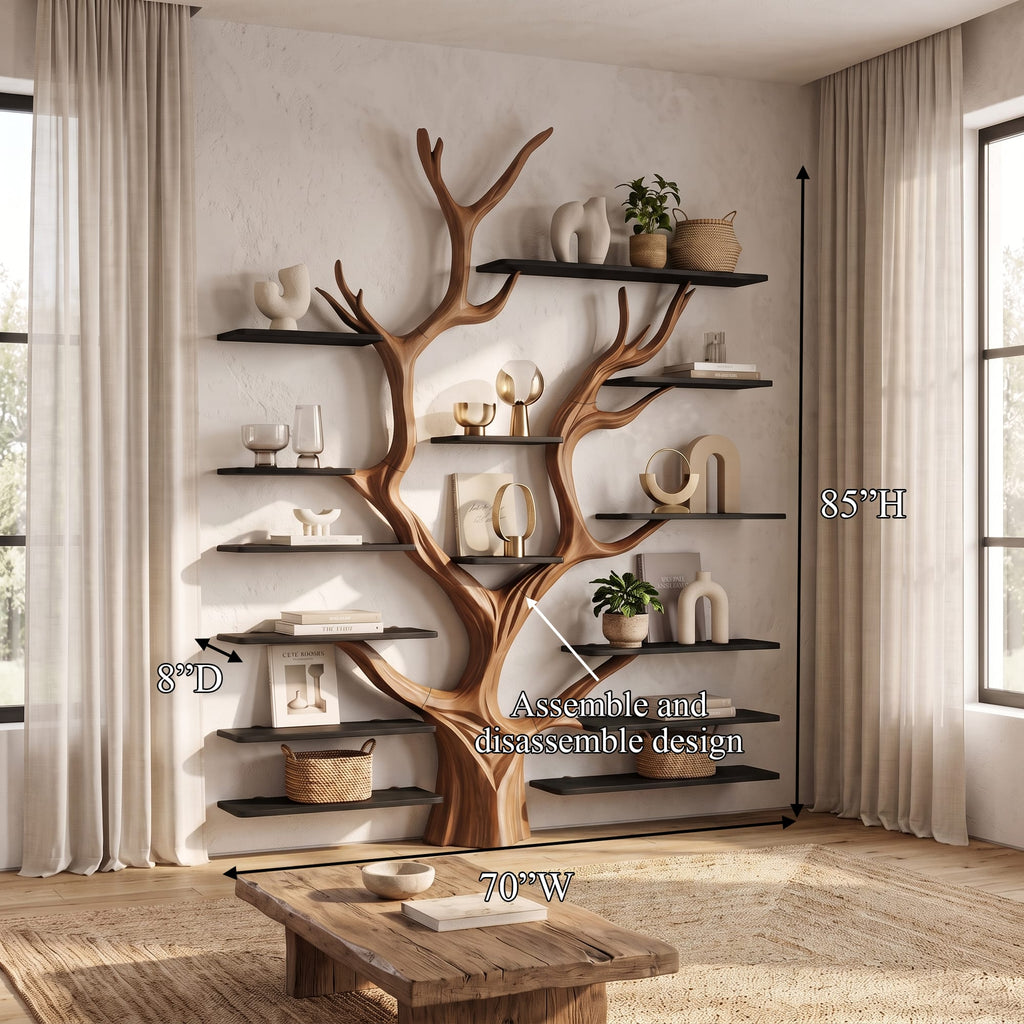 Sculptural Tree-inspired Tree Bookshelf