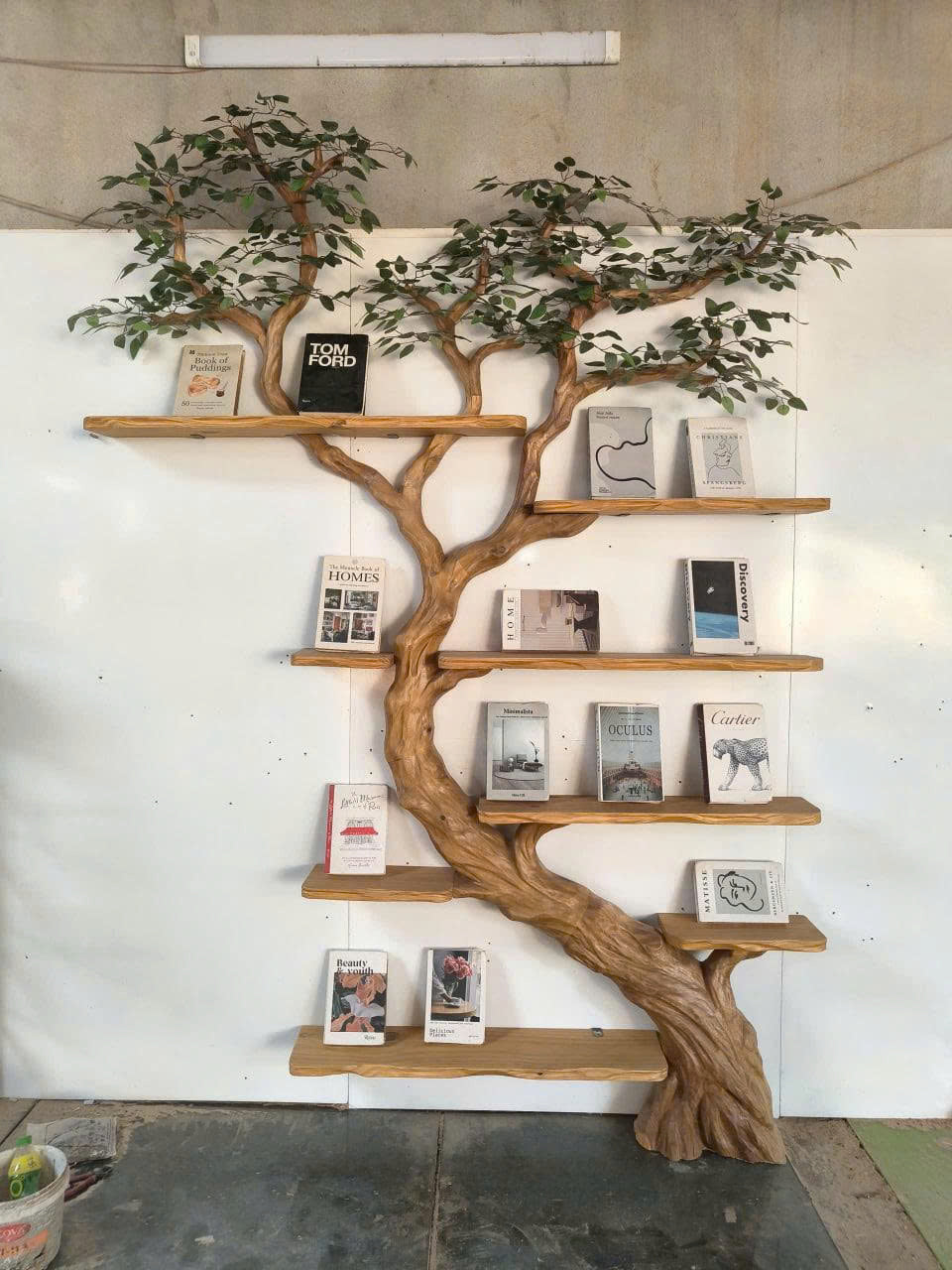 Mounted Floating Tree Bookshelf