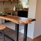Modern Live Edge Bar Table, solid wood, built to order