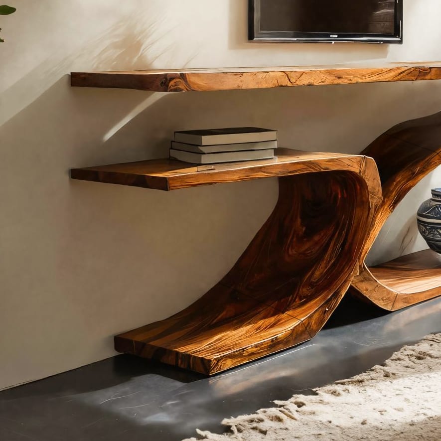 Contemporary TV Stand, solid wood, built to order
