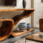 Contemporary TV Stand, solid wood, built to order
