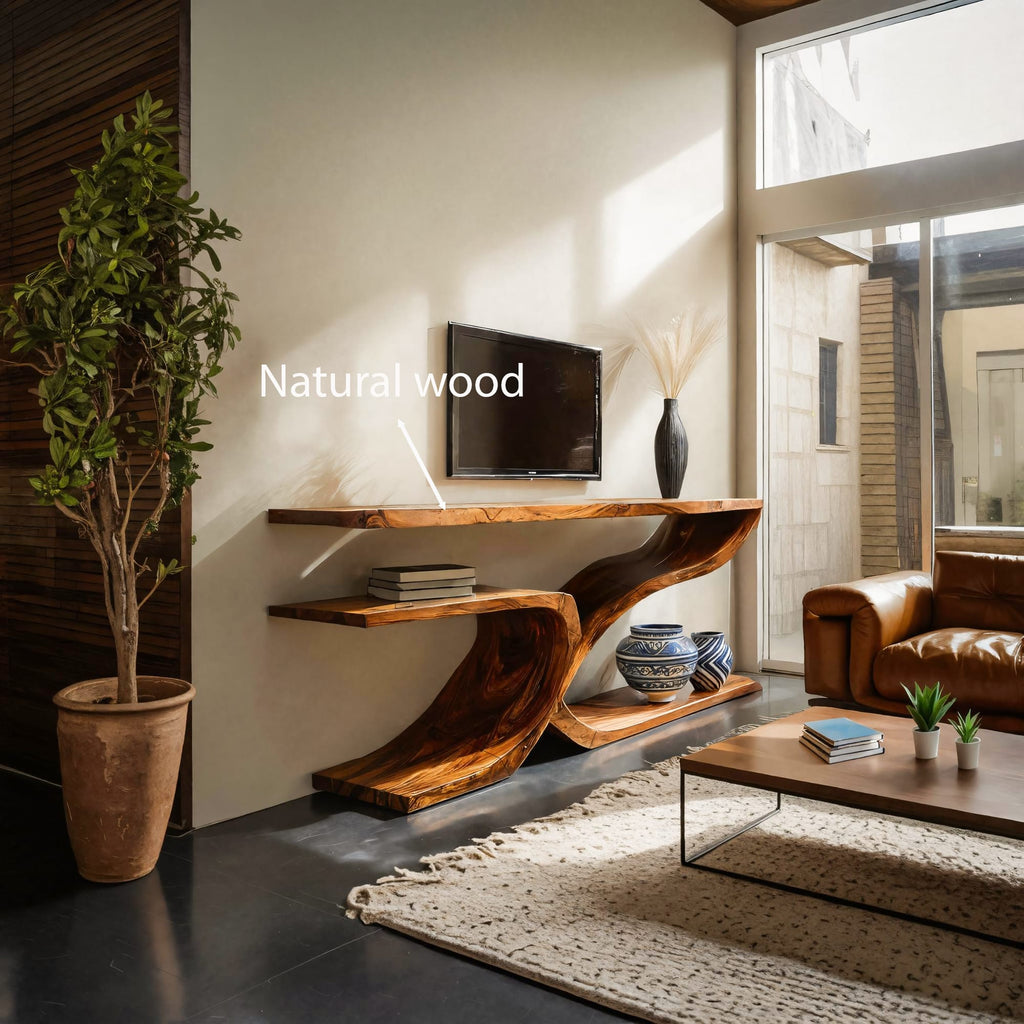 Contemporary TV Stand, solid wood, built to order