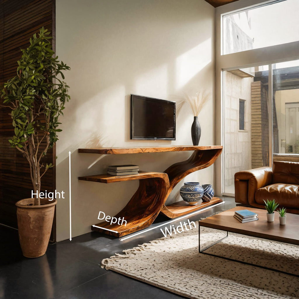 Contemporary TV Stand, solid wood, built to order
