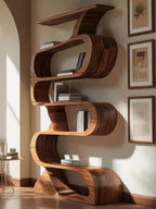 Modern Curved Open Bookshelf