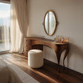Handcrafted Vanity Table with Sculptural Legs, solid wood, built to order